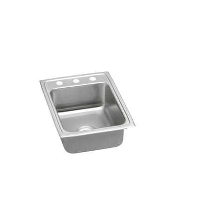 Elkay Lustertone Stainless Steel 17 X 22 X 4 Single Bowl Top Mount Ada Sink LRADQ1722402